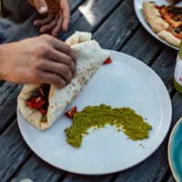 Mmmh the newest member: Our Flatbreads. at Mama Earth in Salzburg
