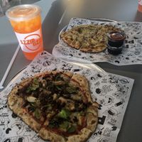 Vegan pizza at Azzip Pizza in Indianapolis