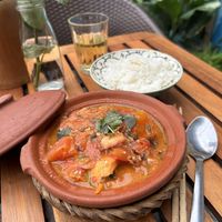Stuffed tofu rice   at Gòn Bites & Veggies in Hanoi