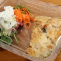 Piece of take away spanish tortilla, a potato omelette. It was great! at Gopal - Vegan Deli in Barcelona