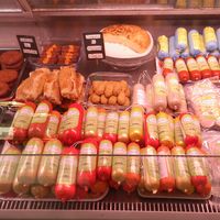 Cheeses, meats and tortilla at Gopal - Vegan Deli in Barcelona