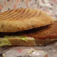 Crispy seitan sandwich at Gopal - Vegan Deli in Barcelona