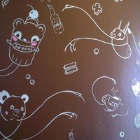 Interior wall of gopal at Gopal - Vegan Deli in Barcelona