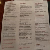 Menu at West On Centre in Boston
