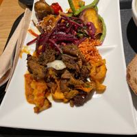 buffet style vegan food at Sattgrün - Neumarkt in Cologne