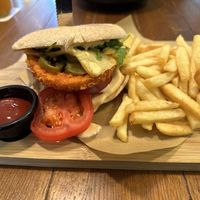 Vegan chicken burger   at Cafe Del Sol in Siegen