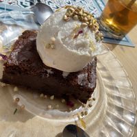 Brownie with ice cream   at Zer0 in Manacor