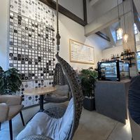 Trendy interior   at Moltto Coffee in Riga