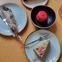 Twix, Snickers, Cheesecake and Macaron at Moltto Coffee in Riga