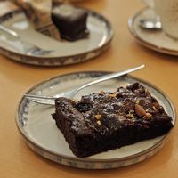 Brownie at Moltto Coffee in Riga