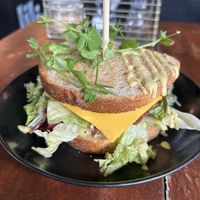 
BLTV(egan) + vegan cheddar   at Lilith Coffee in Rotterdam