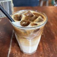 Iced oat latte + hazelnut syrup 4,60€  at Lilith Coffee in Rotterdam