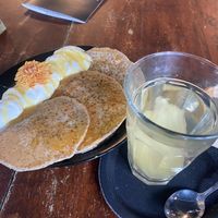 Vegan pancakes & ginger tea   at Lilith Coffee in Rotterdam