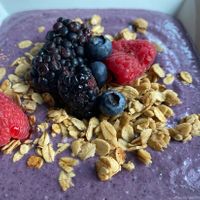 Blueberry muffin smoothie bowl  at Nava Restaurant in Wisconsin Dells