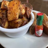 Breakfast potatoes and beyond sausage   at Nava Restaurant in Wisconsin Dells