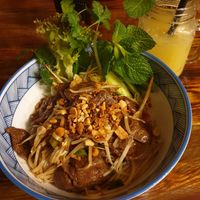 Bun bo nam bo - 'Beef' with rice noodles at Ong Tao Vegan in Frankfurt