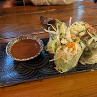 Summer roll with duck at Ong Tao Vegan in Frankfurt