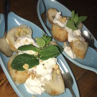 Klebereis mit gebackener Banane und Kokosmilch at Ong Tao Vegan in Frankfurt