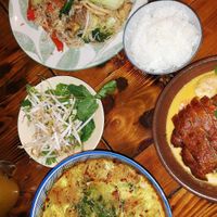 Reisnudelsuppe, Veggie Ente, gebratene Nudeln at Ong Tao Vegan in Frankfurt