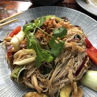Fried rice noodles at Ong Tao Vegan in Frankfurt