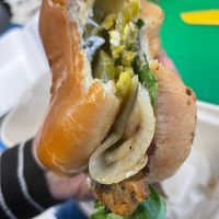 “Sensational jalapeño” burger! Delicious!!  at Vegan Crave in Kansas City