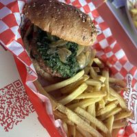Beyond meat vegan burger  at 1950 American Diner in Pontedera