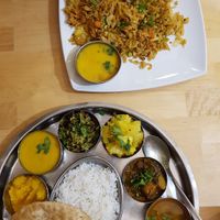 Thali and Khuto parota.  at Shivalli in Leicester