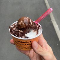 Chocolate and yogurt vegan, stevia  at Eissalon Olivier in Ludwigsburg