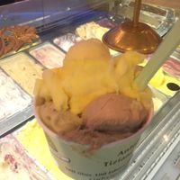 Limoncello, pistachio, nut with stevia at Eissalon Olivier in Ludwigsburg