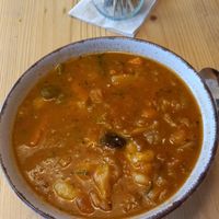 mediterranean soup 6,90€ (tastes better than it looks here!) at Bioladen Schömmel in Cottbus