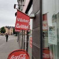 Outside at Västergrillen in Oerebro