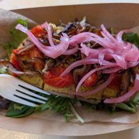 Hummus on Sourdough at Nûrish in Brooklyn