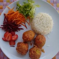 lentils meat balls  at Sabor Superior in Alges