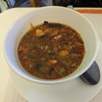 Miso soup at Sabor Superior in Alges