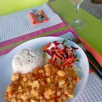 Rice, chickpeas and tofu. at Sabor Superior in Alges