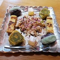 Vegan high tea arabic style, ''sweet round'' at El Maïda in Groningen