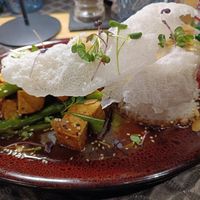 tofu dish with rice at Stadtliebe in Linz