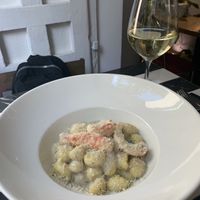 Gnocchi gorgonzola with shrimps   at Choose in Madrid