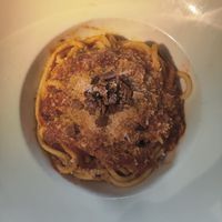 Bucatini all'amatriciana at Choose in Madrid