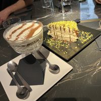 tiramisu and pistachio torta (cake)  at Choose in Madrid