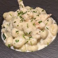 Gnocchi Gorgonzola, Zucchini e Gamberetti  at Choose in Madrid