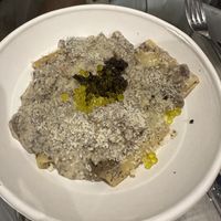Paccheri funghi, salsiccia e tartufo  at Choose in Madrid