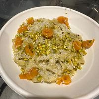 Pistachio and salmon pasta at Choose in Madrid