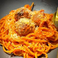Spaghetti and meatballs  at Choose in Madrid