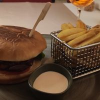 Veganer Burger at Steg 1Restaurant in Groemitz