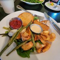Vegan Crab cakes at Ivy's Bohemia House in Chesterton