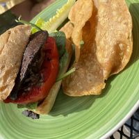 VEGAN PORTOBELLO BURGER  at Ivy's Bohemia House in Chesterton