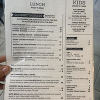 Lunch menu  at Nourish Cafe & Grocer in Valla Beach