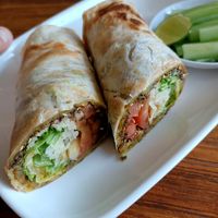 Flaky zatar wrap at Alam Green Lotus in Ubud