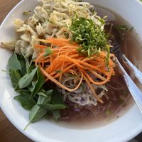 Happy Ji soup. Make sure to get a bite containing all of the ingredients in the same bite - amazing flavour!  at Alam Green Lotus in Ubud